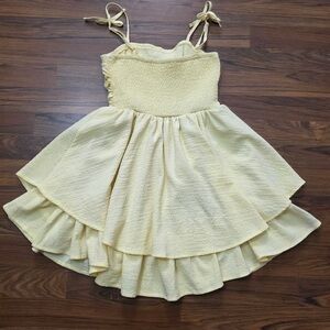 Charming Yellow Kids Dress